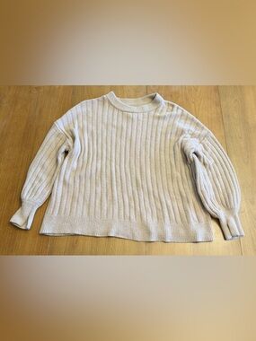 Aerie Buttercream Oversized Ribbed Sweater | XS